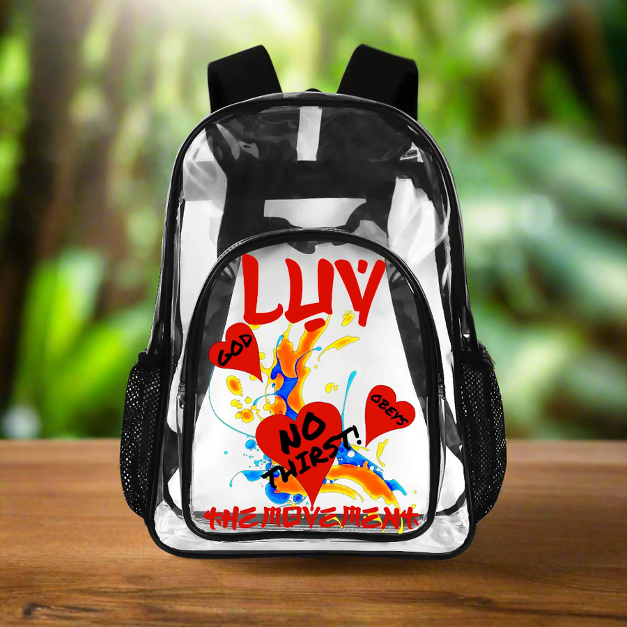 GOD OBEYS NO THIRST - PREMIUM TRANSPARENT BACKPACK