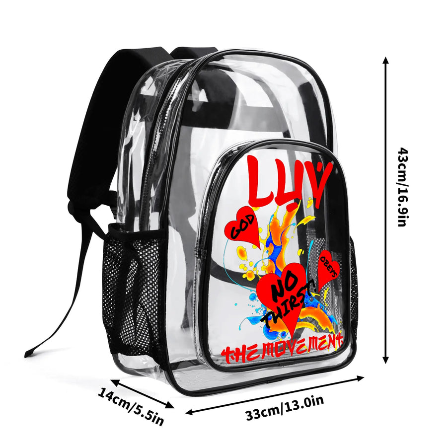 GOD OBEYS NO THIRST - Transparent Backpack - 17"