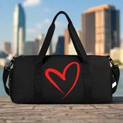VICTORY THROUGH LOVE - PREMIUM DUFFLE BAG - BLACK UNIVERSE