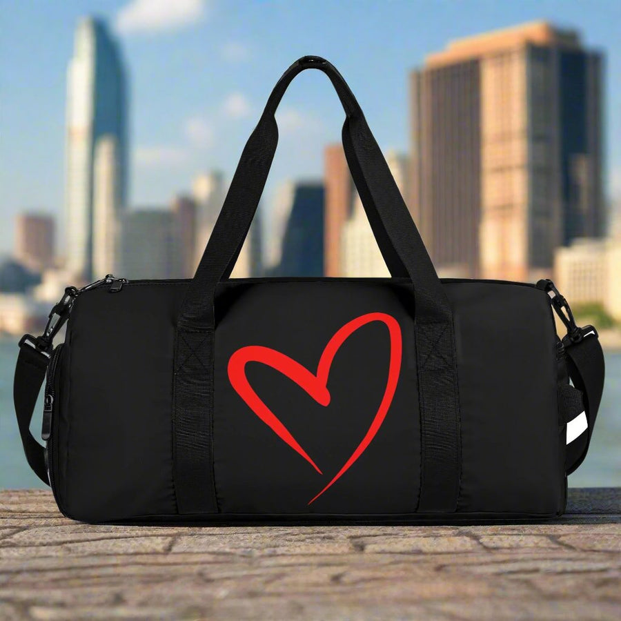VICTORY THROUGH LOVE - PREMIUM DUFFLE BAG - BLACK UNIVERSE