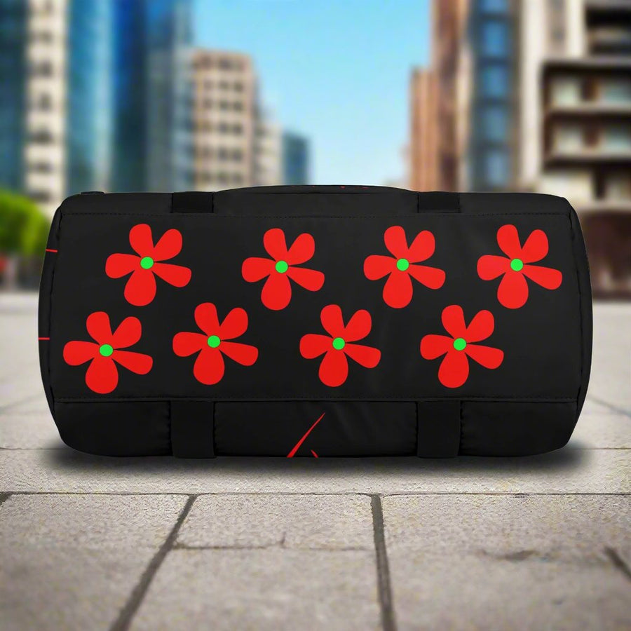 VICTORY THROUGH LOVE - PREMIUM DUFFLE BAG - BLACK UNIVERSE