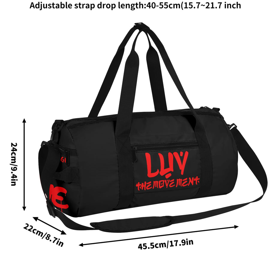 VICTORY THROUGH LOVE - PREMIUM DUFFLE BAG - BLACK UNIVERSE