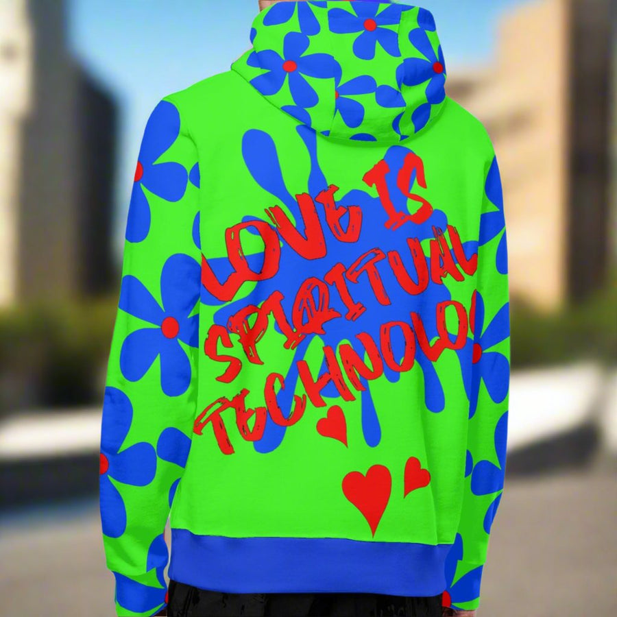 LOVE IS SPIRITUAL TECHNOLOGY - Lightweight Zipup Hoodie