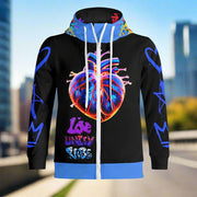 HIP HOP HEART AND SOUL - LIGHTWEIGHT ZIPUP HOODIE