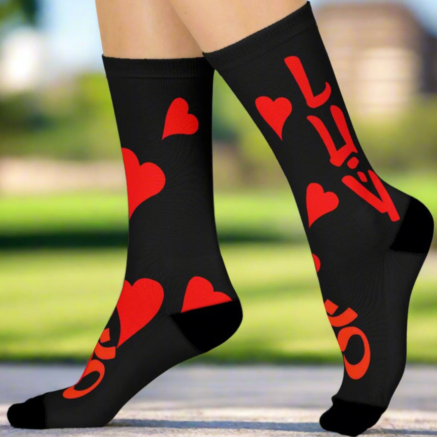 HEARTS AND OHM - Cushioned Crew Socks