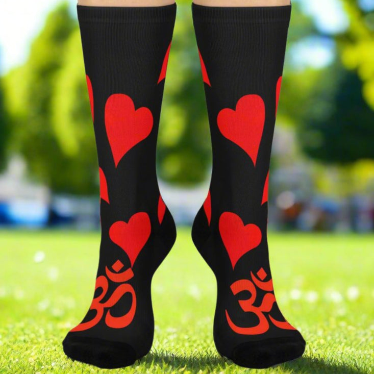HEARTS AND OHM - Cushioned Crew Socks