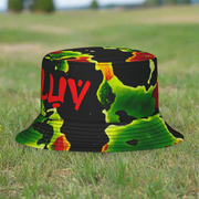 BUCKET OF LUV DARK GREEN KAMMO - BUCKET HAT