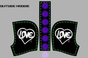 THE ONLY WAY OUT IS LOVE - Lightweight Full Zipup Hoodie