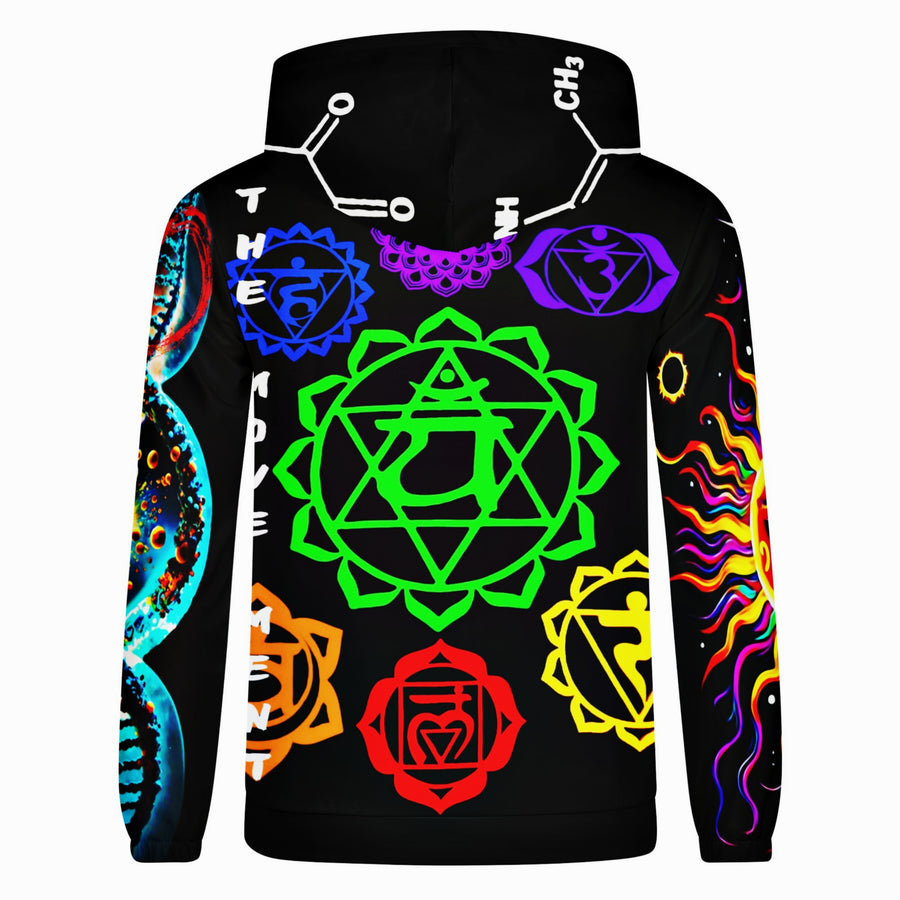 SOUL STAR CHAKRA - BLACK EARTH - LIGHTWEIGHT ZIP HOODIE