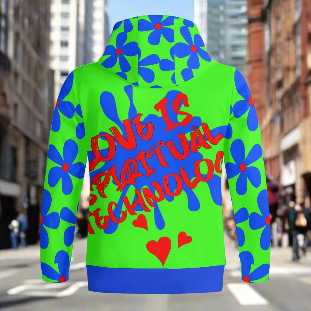 LOVE IS SPIRITUAL TECHNOLOGY - Lightweight Zipup Hoodie