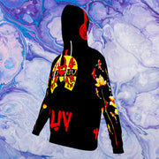 WU LUV - LOTUS COLLECTION - BLACK UNIVERSE & YELLOW SUN - UNISEX RELAXED FIT HOODIE