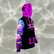 CHOSEN ONE - LOTUS COLLECTION - PINK EYE & BLACK UNIVERSE - UNISEX RELAXED FIT HOODIE