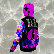 CHOSEN ONE - LOTUS COLLECTION - PINK EYE & BLACK UNIVERSE - UNISEX RELAXED FIT HOODIE