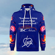 BUGATTI LUV - LOTUS COLLECTION - MIDNIGHT BLUE & ORANGE SUNKISS - UNISEX RELAXED FIT HOODIE