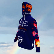 BUGATTI LUV - LOTUS COLLECTION - MIDNIGHT BLUE & ORANGE SUNKISS - UNISEX RELAXED FIT HOODIE