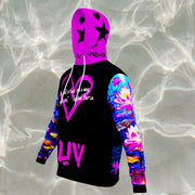 CHOSEN ONE - LOTUS COLLECTION - PINK EYE & BLACK UNIVERSE - UNISEX RELAXED FIT HOODIE