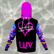 CHOSEN ONE - LOTUS COLLECTION - PINK EYE & BLACK UNIVERSE - UNISEX RELAXED FIT HOODIE