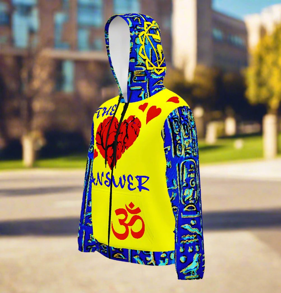 LOVE IS THE ANSWER IS LOVE - Premium Lightweight Zipup Hoodie